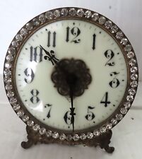 Antique Ansonia Novelty Clock - Glass Dial with Rhinestones - Running picture