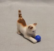Goebel W. Germany Miniature Porcelain Cat with Ball Figurine picture