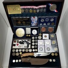 Mega Junk Drawer Lot Coins .999 Fine Gold Bar Copper Rounds Knife-C Descrip picture