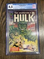 1968 Incredible Hulk 102 CGC 4.5 Origin of Hulk Big Premiere Issue #PNCARDS picture