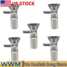 18mm 5Pc Premium Thick Glass Bowl Funnel Slide For Smoking Water Pipe Bong picture
