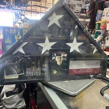 Military Burial Flag and Wooden Shadow Box Display Case, Black picture
