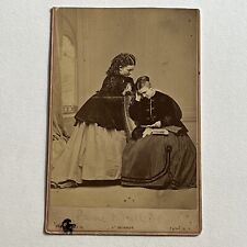 Antique Cabinet Card Photograph Beautiful Young Women Mourning Fulton NY picture