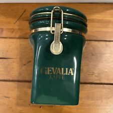 Gevalia Kaffe Coffee Canister Airtight Dark Green W/Gold Majesty King of Sweden  picture