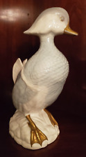GIOVANNI RONZAN LARGE PORCELAIN MALE ASIAN WOOD DUCK FIGURINE- MADE IN ITALY picture