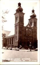 Vintage RPPC Postcard Our Lady of Lourdes Cathedral Spokane WA Washington  D-562 picture