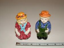 Country Farm Couple Salt & Pepper Shakers, Age Unknown, pre-owned picture