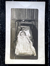 Antique Post Mortem Photo Postcard Baby Child Kid Death 1900's Old Picture RPPC picture
