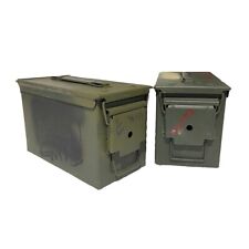 2 CANS Grade 2  50 cal empty ammo cans   picture