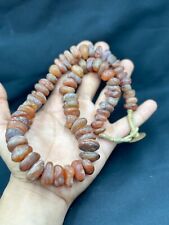 VINTAGE TRIABLE AFGHANI OLD AGATE STONE BEADS NECKLACE picture