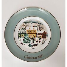 1980 Avon Country Christmas Plate Eighth Edition by Enoch Wedgwood 8 3/4