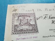 Antique Ephemera Letterhead Billhead F. SMITH & SON GROCER CO. St Louis 1894 picture