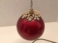 Vintage Jason Wu Red And Gold Ornament 3” Diameter Heavy So Pretty picture