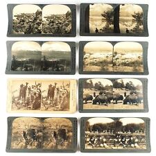 California Stereoview Lot of 8 Antique Stereoscopic Photo Card Set C1749 picture