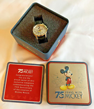 New Disney Mickey Mouse 75 Years With Mickey Watch With Tin For Avon 2002 picture
