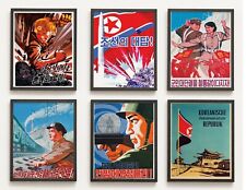 Set: 6 North Korea North Korea Kim Jong-un Propaganda Posters  picture