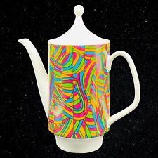 Vintage Bavaria Schumann Arzberg Germany Colorful Teapot 9”T 8.5”W picture