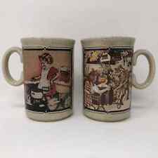Vintage Almanac Coffee Mug Set Watkins 1918 1939 Calendar Design Gift England picture