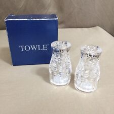 NEW Towle Salt & Pepper Full Lead Crystal Mozart Made in Austria with Box picture
