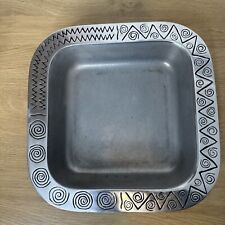 WILTON ARMETALE REGGAE Pewter Square Serving Tray 11.25” picture