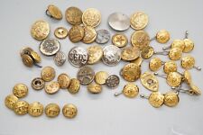 Vintage 1920s - 1940s Police & Fire Department Buttons Group Lot Of 55 picture