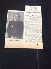A2-1 Ephemera 1948 Article Miss J Addison Matron Kent And Canterbury Hospital picture