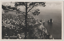 1910s RPPC Bird's Eye View Coast Island Capri Italy Real Photo Postcard picture