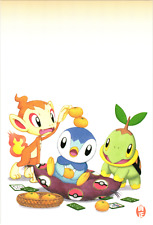 2007 Pokémon Center New Year's Postcard Rare Chimchar, Piplup, Turtwig, etc picture