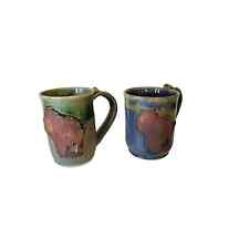 BEEB'S CREATIVE Handmade Wisconsin Pottery Coffee Mugs - Lot of 2 picture