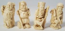 Vintage Chinese Wisemen Figurines; Longlife, Happiness, Wealth &Peace Nice picture