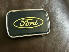 Classic Ford Motor Company Logo Emblem Vtg. Belt Buckle by RJ Roberts & Co. picture