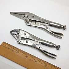 Vintage Lot (2) Petersen-Dewitt Mini Vise-Grip Pliers 6-LN & 5-WR  Made in USA picture