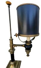 Vintage Solid Brass Chapman Desk Lamp Single Bulb With Swivel Black Drum  Shade picture