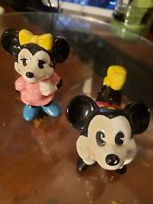 VINTAGE DISNEY MINNIE MICKEY PLUTO PORCELAIN FIGURINES - LOT OF 3 picture