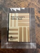Dale Carnegie’s Lucite Paperweight Encased Golden Book-vintage  picture