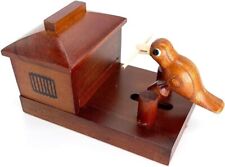Toothpick Holder Bird Dispenser Wooden Craft made in Japan Color Brown picture