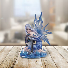 Ice Fairy with Blue Baby Dragon Statue 12