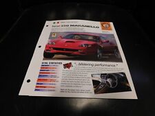 1996+ Ferrari 550 Maranello Spec Sheet Brochure Photo Poster  picture