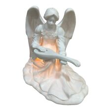 Avon 1997 Lighted Porcelain Angel with Lute Decorative Night Light picture