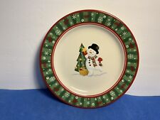 Longaberger Buster The Snowman Salad/Dessert Plates 8.25in picture