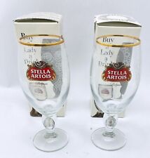Stella Artois Set Of Buy A Lady A Drink Chalices Clean Water Honduras & Ethiopia picture