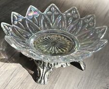Vintage Carnival Glass Rainbow Candy Dish Bowl 5.5