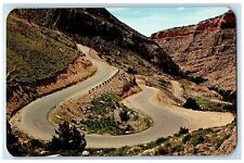 c1960s Switchbacks In Shell Canyon Yellowstone Park Wyoming WY Rocks Postcard picture