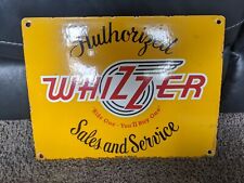 VINTAGE 1952 WHIZZER SCOOTERS PORCELAIN METAL ADVERTISING SIGN 12