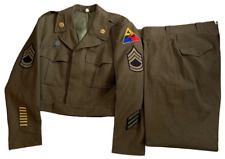 Original 1951 US Army Uniform Dress Jacket Pants Size 38R Two Pockets 100% Wool picture