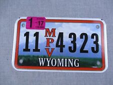 License Plate Wyoming 4323 MPV Biker Man Cave County 11 Park Wall Decor picture