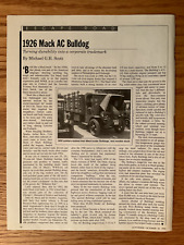 AW73 Article Escape Roads 1926 Mack AC Bulldog 1 page picture