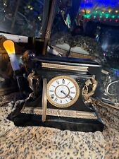 Antique Ansonia Mantle 8-day Clock, Cast Iron - Steel. Heavy picture
