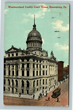 Greensburg Pennsylvania, WESTMORELAND COUNTY COURT HOUSE, c1912 Vintage Postcard picture