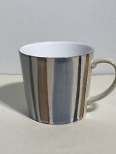 Denby Blue Brown Striped Coffee Cup Mug Handpainted England picture